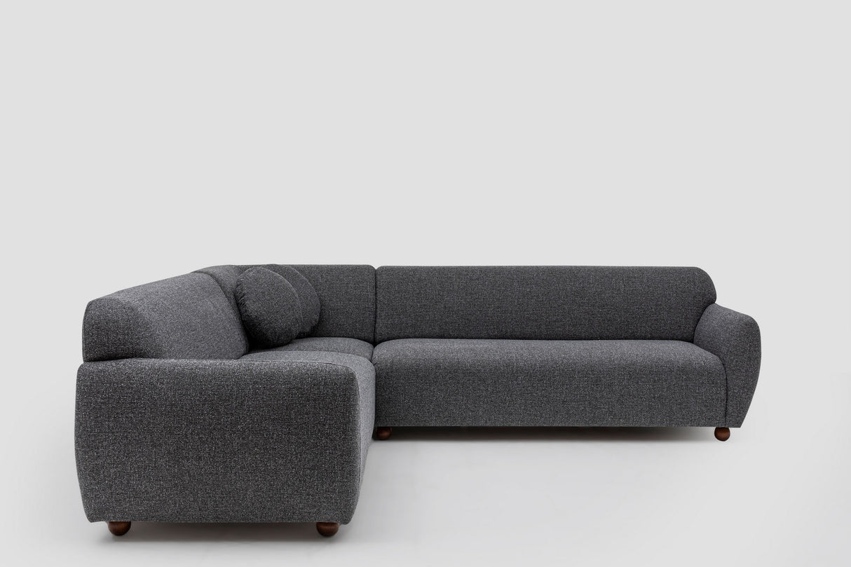 Corner sofa eddy dark gray