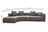 Corner sofa Left Gondol Gray