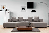 Corner sofa round gondol gray