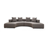 Corner sofa round gondol gray