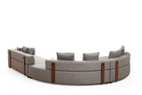 Corner Sofa Round Right Gondol Grey