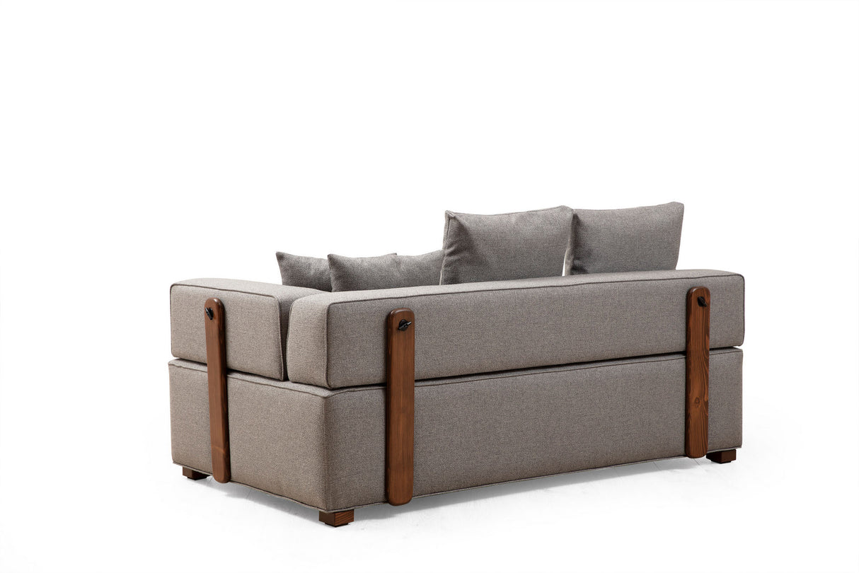 Corner Sofa Round Right Gondol Grey