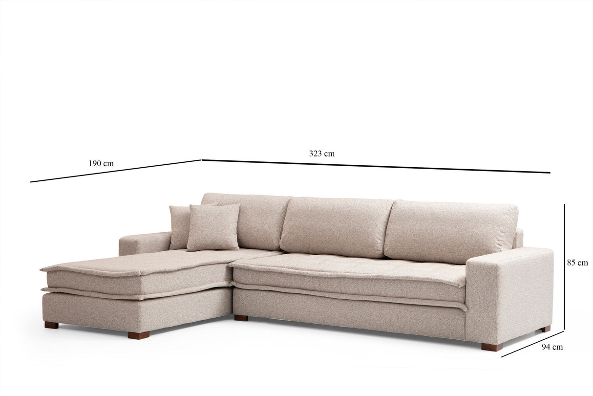 Corner sofa Lena Sand Beige