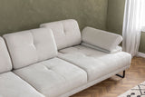 Corner sofa on the left mustang beige