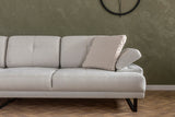 Corner sofa on the left mustang beige