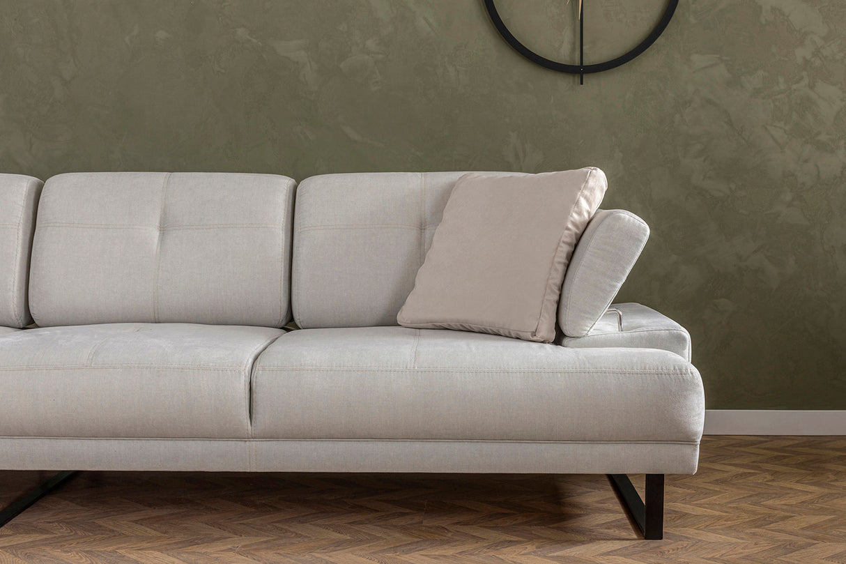 Corner sofa on the left mustang beige