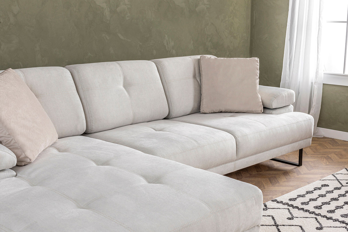 Corner sofa on the left mustang beige