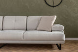 Corner sofa on the left mustang beige