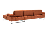 Corner sofa on the right Mustang Orange