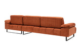 Corner sofa on the right Mustang Orange