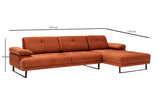 Corner sofa on the right Mustang Orange