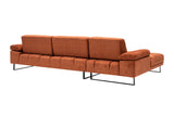 Corner sofa on the left Mustang Orange