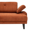 Corner sofa on the left Mustang Orange