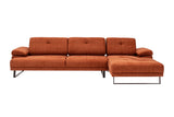 Corner sofa on the right Mustang Orange