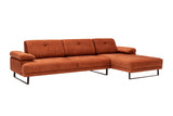 Corner sofa on the right Mustang Orange