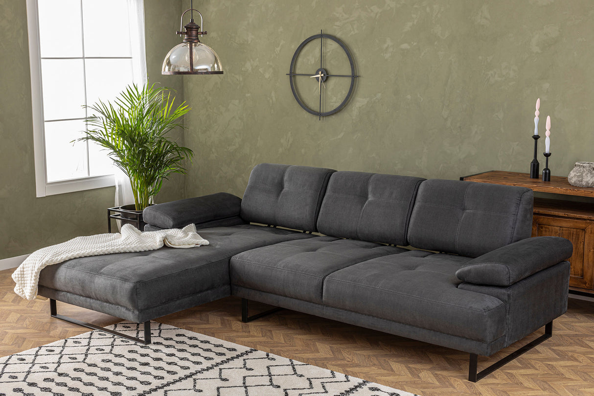 Corner sofa on the left Mustang Anthracite