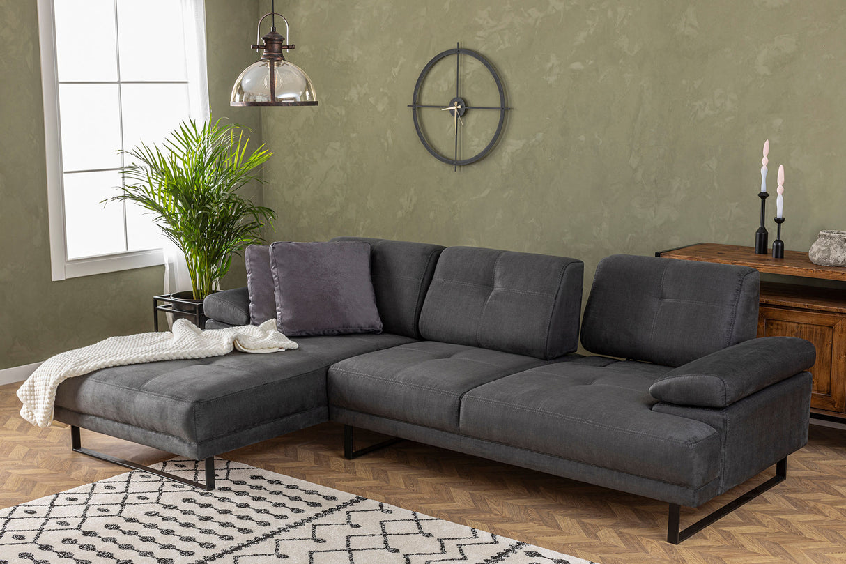 Corner sofa on the left Mustang Anthracite