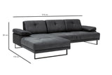 Corner sofa on the left Mustang Anthracite