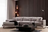 Corner sofa on the left frido light gray