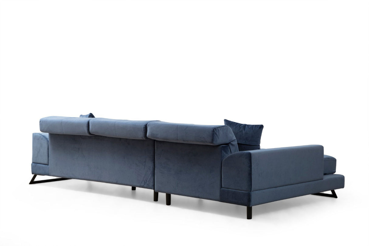 Corner sofa left Frido Navy Blue