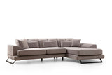 Corner sofa on the right frido light gray