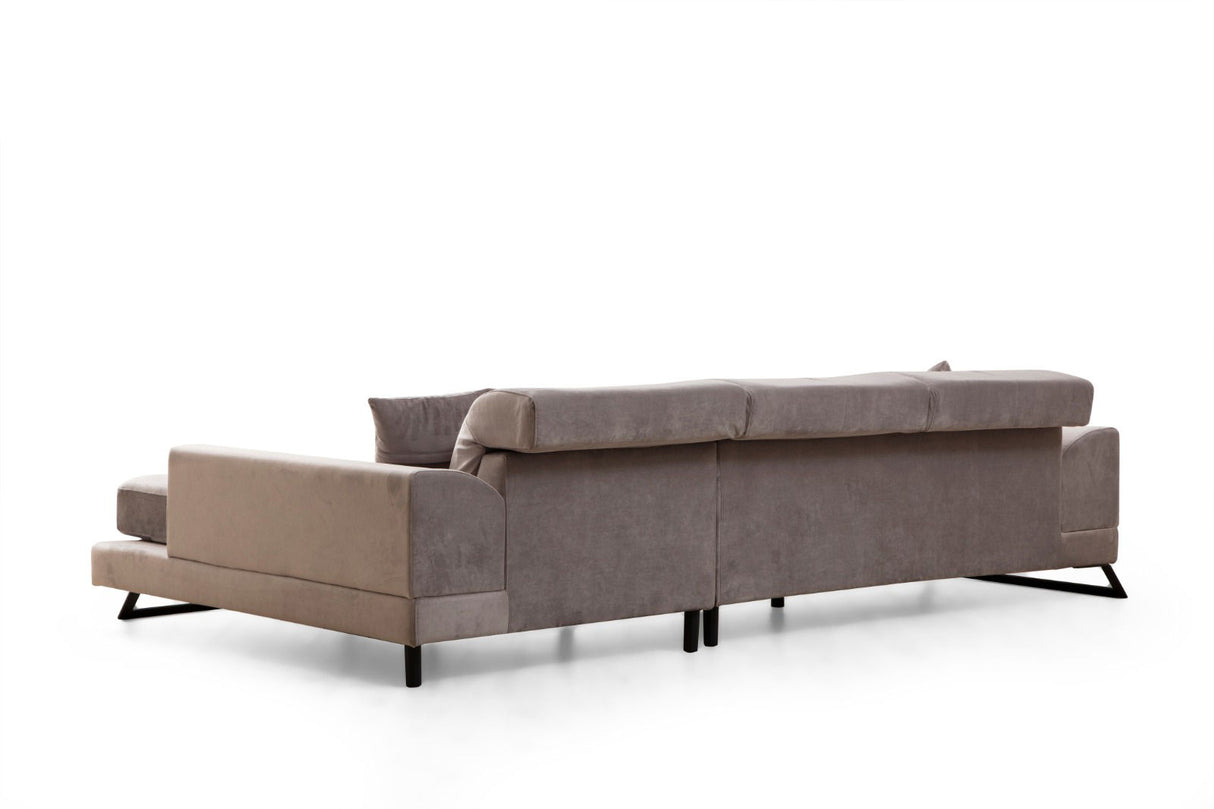 Corner sofa on the right frido light gray