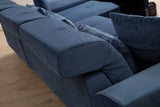 Corner sofa on the right Frido Navy Blue