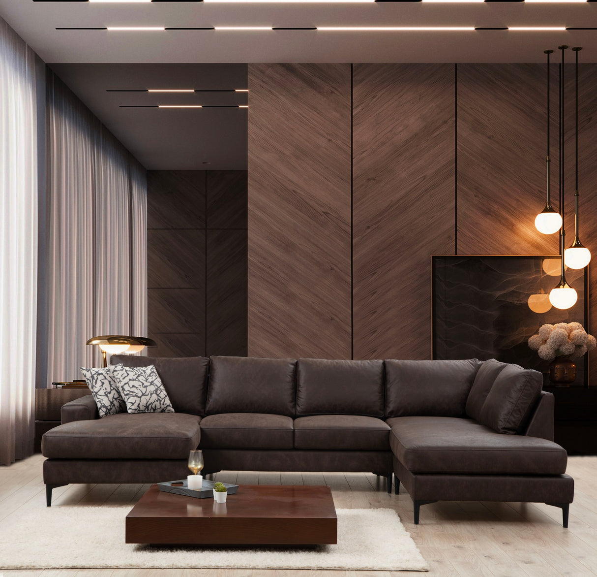 Corner sofa Porto Brown