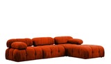 Modular Bank 3-seater with Hocker Bubble Oranje Red