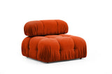 Modular Bank 3-seater with Hocker Bubble Oranje Red