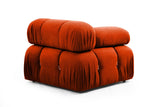 Modular Bank 3-seater with Hocker Bubble Oranje Red