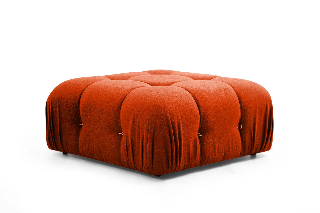 Modular Bank 3-seater with Hocker Bubble Oranje Red