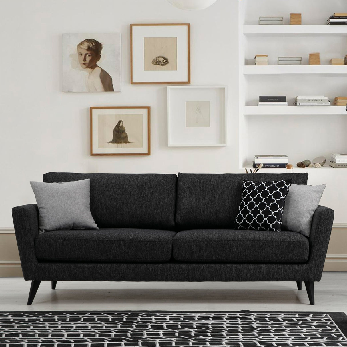 3-seater sofa mayorka dark gray