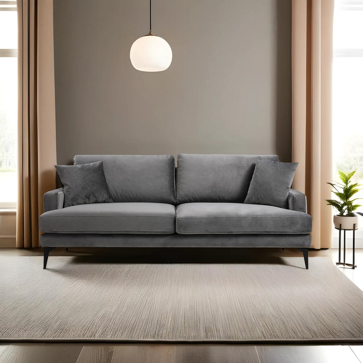 3-seater sofa papira gray