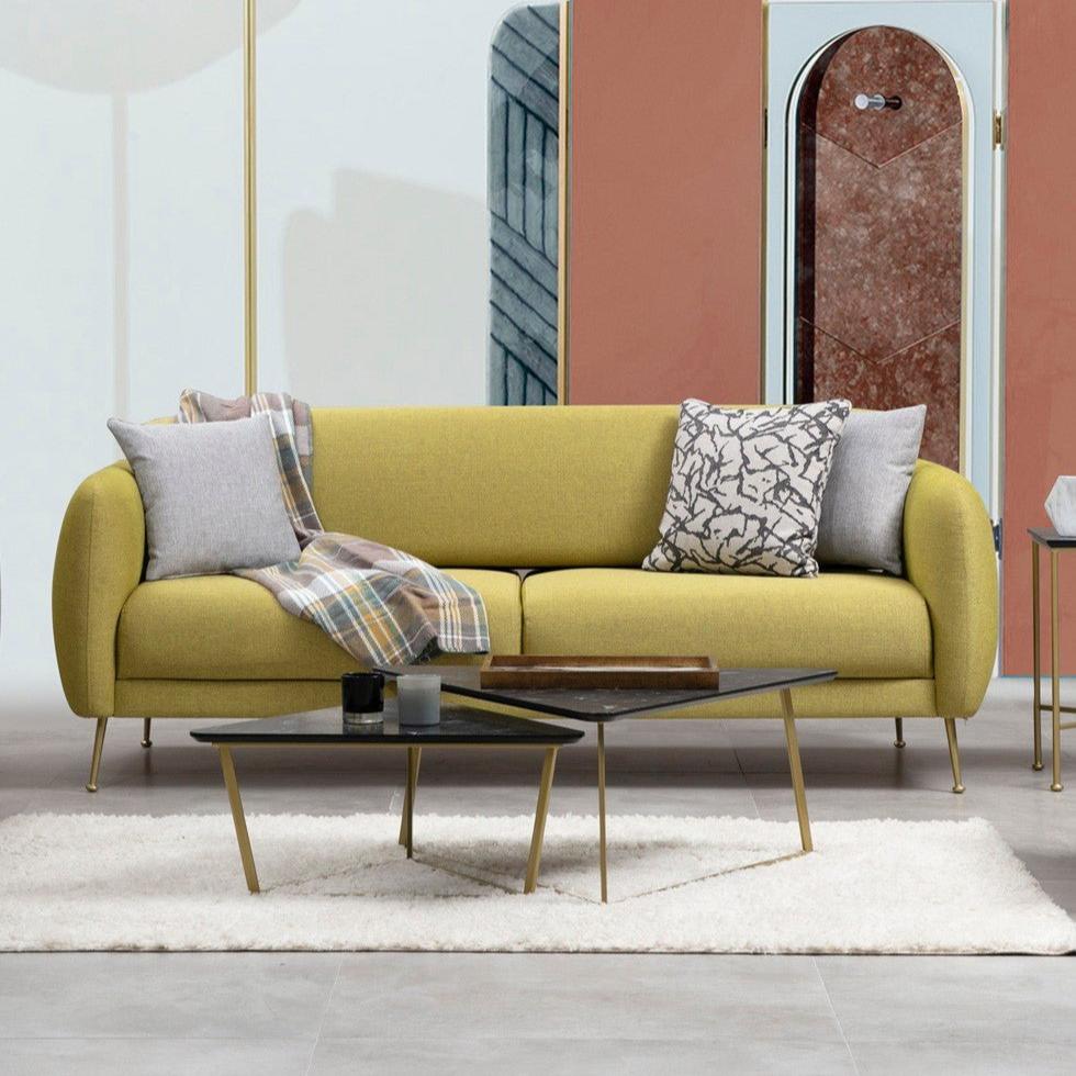 3-seater sofa bed Sevilla Yellow