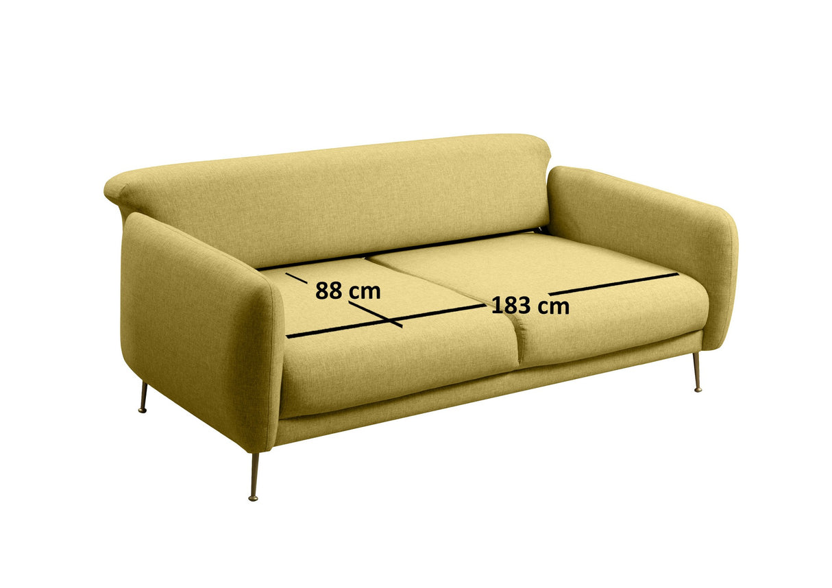 3-seater sofa bed Sevilla Yellow