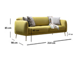 3-seater sofa bed Sevilla Yellow