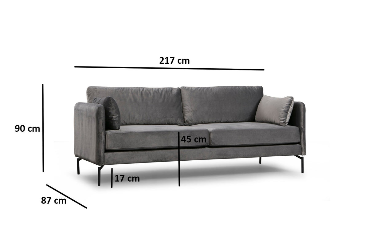 3-seater sofa sino gray