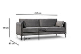 3-seater sofa sino gray