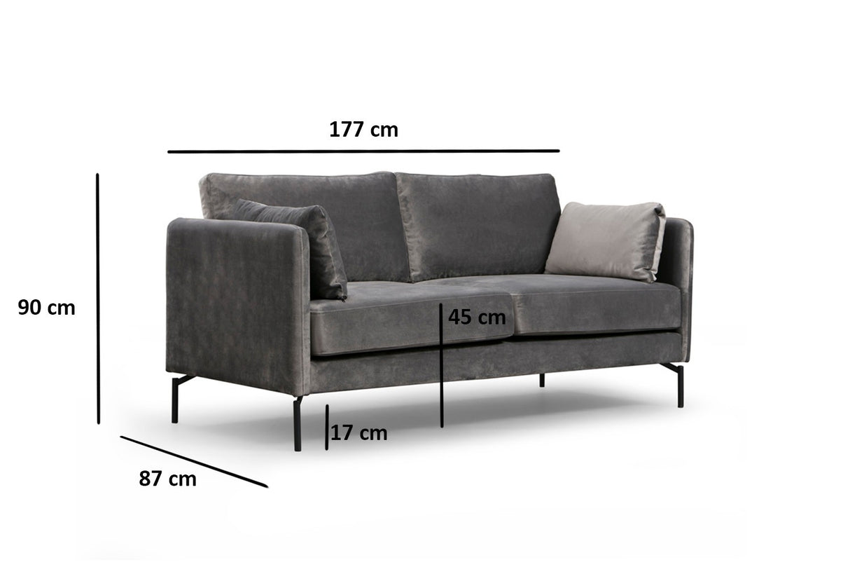 2-seater sofa sino gray