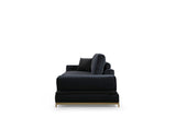 4-seater Bank Line Black Gold