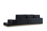 4-seater Bank Line Black Gold