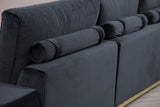 4-seater Bank Line Black Gold