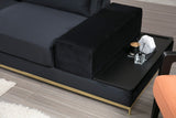 4-seater Bank Line Black Gold