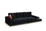 4-seater Bank Line Black Gold