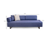 3-seater sofa bed Infinity blue