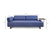 3-seater sofa bed Infinity blue