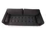 3-seater sofa rome black oak