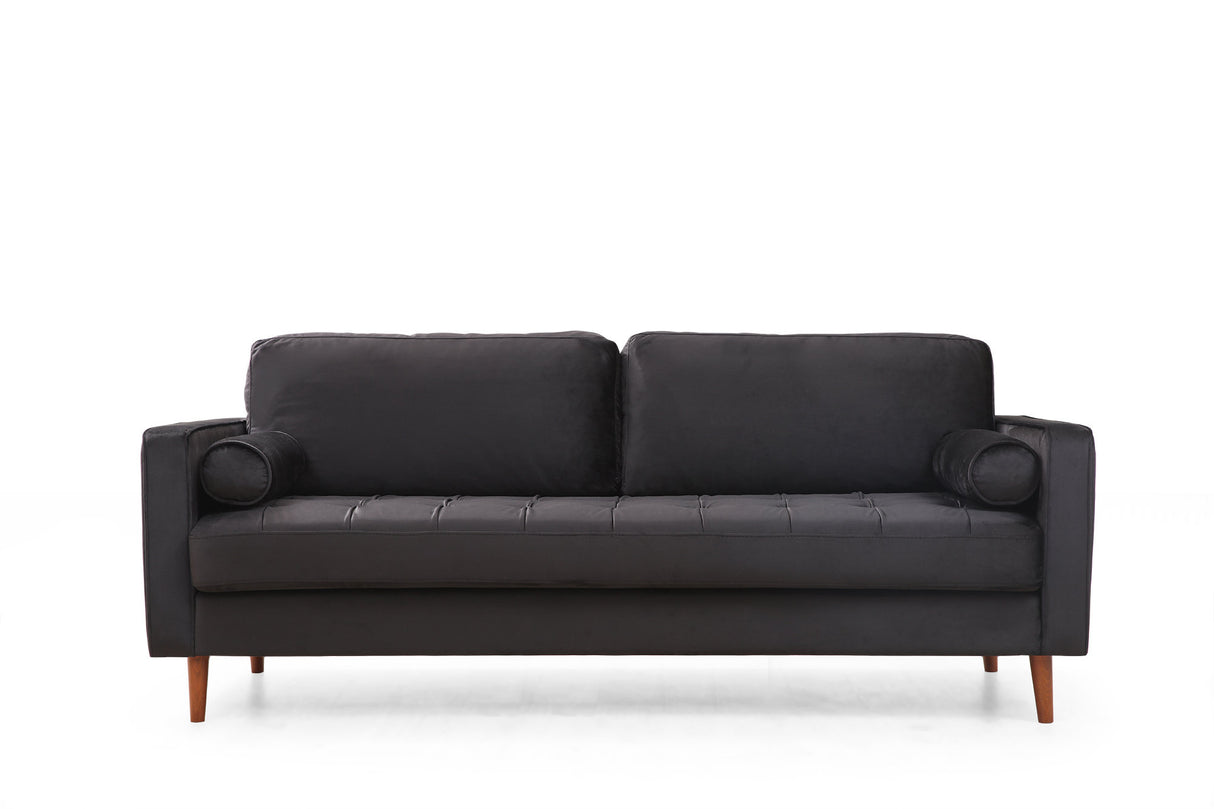 3-seater sofa rome black oak