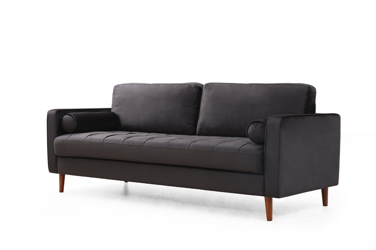 3-seater sofa rome black oak